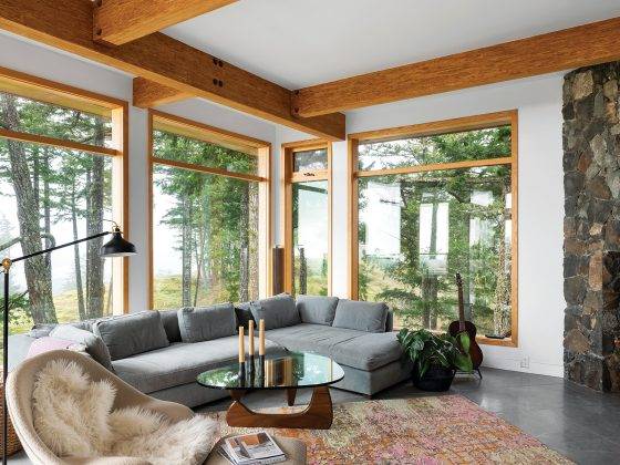 living room of a mountain home