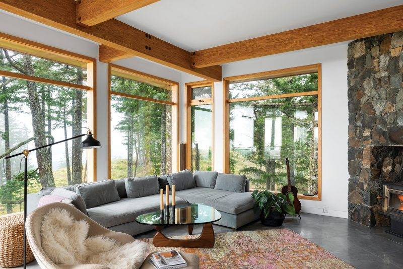 living room of a mountain home
