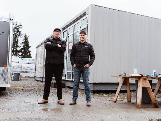 NZ Builders’ David Phillips (left) and Damon Gray. Photo: Brittany Carey Photography.