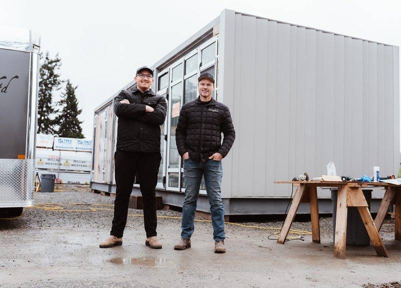 NZ Builders’ David Phillips (left) and Damon Gray. Photo: Brittany Carey Photography.